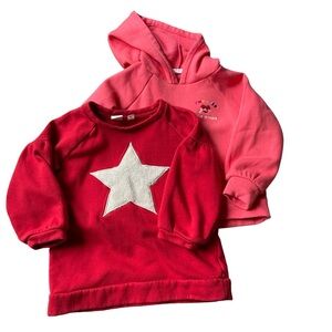 Gap Kids Bundle of 2 Girls Winter Fleece Pull‎ Over Sweatshirt Size: XS